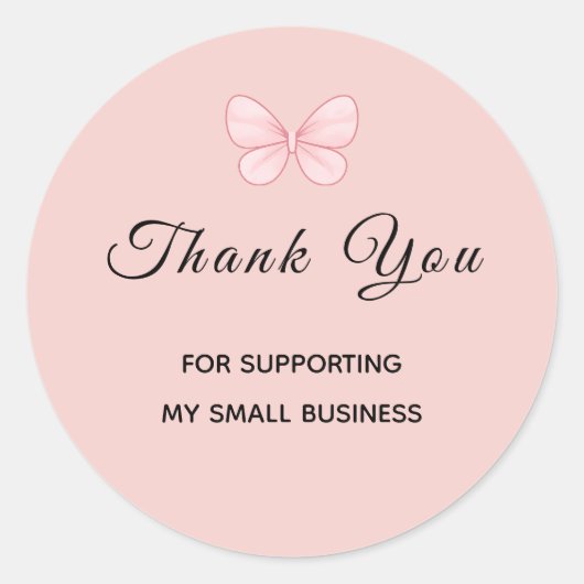Cute Butterfly Small Business Thank You Sticker (Voorkant)