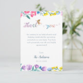 Cute Butterfly Spring Baby shower Hartelijk dank Bedankkaart (Staand voorkant)