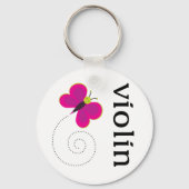 Cute Butterfly Violin Sleutelhanger (Voorkant)