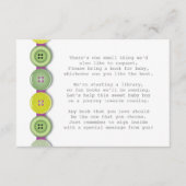 Cute Button Baby shower Insteekkaart Informatiekaartje (Voorkant)