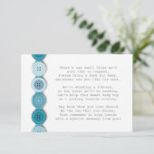 Cute Button Baby shower Insteekkaart Informatiekaartje (Staand voorkant)