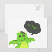 Cute Button Eyed Zombie Dragon Briefkaart (Voorkant / Achterkant)