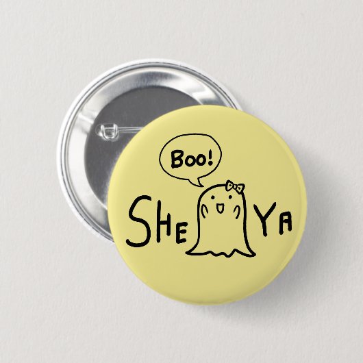 Cute Button - Shibuya (Zij-Boo-Ya) (Voorkant /achterkant)