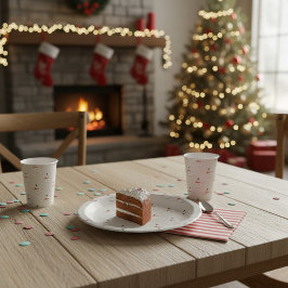 Cute Button Snowmen Grey Papieren Bordje