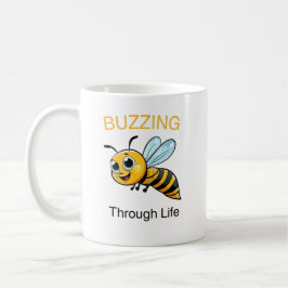 Cute buzzing bee cartoon koffiemok