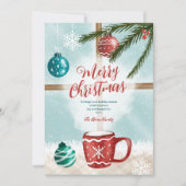 Cute caca snow-kerstvensterillustraties feestdagenkaart (Voorkant)