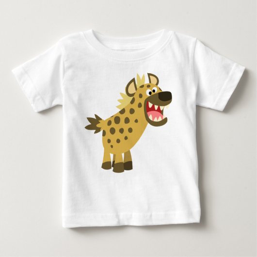 Cute Cacking Cartoon Hyena Baby T-Shirt (Voorkant)