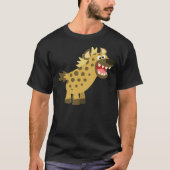 Cute Cacking Cartoon Hyena T-Shirt (Voorkant)