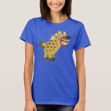 Cute Cacking Cartoon Hyena Women T-Shirt