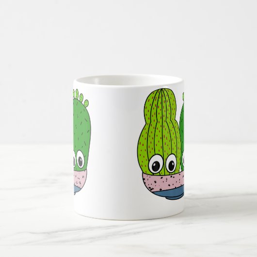 Cute Cacti Arrangement In Pottery Bowl Koffiemok (Center)