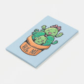 Cute Cacti Hug Post-it® Notes (Schuin)