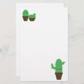 Cute cacti kawaii planten briefpapier (Voorkant / Achterkant)
