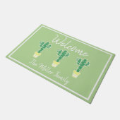 Cute Cacti Potted Cactus - Gepersonaliseerd Deurmat (Schuin)
