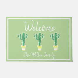 Cute Cacti Potted Cactus - Gepersonaliseerd Deurmat