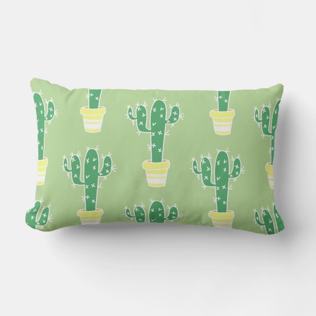 Cute Cacti Potted Cactus Pattern Kussen (Voorkant)