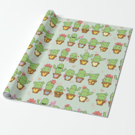 Cute Cactus Cadeaupapier