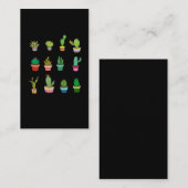 Cute Cactus Collector Kawaii Succulent Lover Visitekaartje (Voorkant / Achterkant)