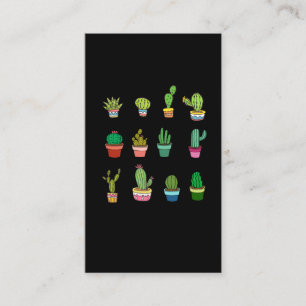 Cute Cactus Collector Kawaii Succulent Lover Visitekaartje