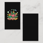 Cute Cactus Coloful Flowers Cacti Garden Art Visitekaartje (Voorkant / Achterkant)