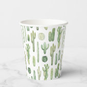 Cute Cactus Cups Papieren Bekers (Achterkant)
