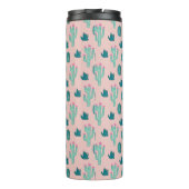 Cute Cactus Doodle Pattern | Monogram Thermosbeker (Achterkant)