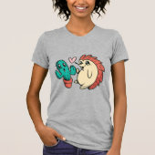 Cute cactus en egel t-shirt (Voorkant)