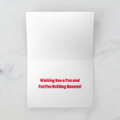 Cute Cactus en Festive String Lights Kerstmis Feestdagen Kaart (Binnen)