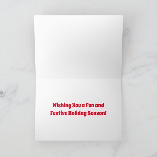 Cute Cactus en Festive String Lights Kerstmis Feestdagen Kaart (Binnen)