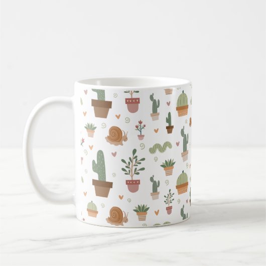 Cute cactus en succulents koffiemok (Links)