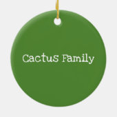 Cute Cactus Family in Waterverf Keramisch Ornament (Achterkant)