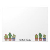 Cute Cactus Family in Waterverf Notitieblok (Voorkant)