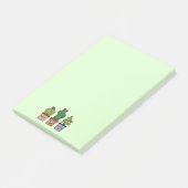 Cute Cactus Family in Waterverf Post-it® Notes (Schuin)