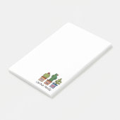 Cute Cactus Family in Waterverf Post-it® Notes (Schuin)