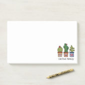 Cute Cactus Family in Waterverf Post-it® Notes (Op bureau)