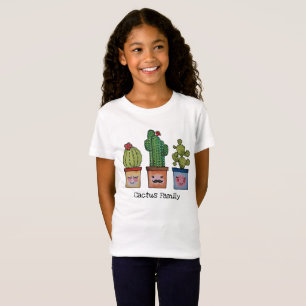 Cute Cactus Family in Waterverf T-shirt