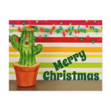 Cute Cactus Festive SouthWestern Merry kerst