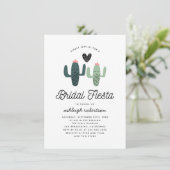 Cute Cactus Fiesta Modern Vrijgezellenfeest Kaart (Staand voorkant)
