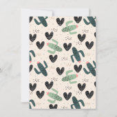 Cute Cactus Fiesta Modern Vrijgezellenfeest Kaart (Achterkant)