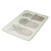 Cute Cactus Girls die juwelen dragen Badmat (Gekanteld)