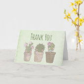 Cute Cactus Girls die juwelen dragen Dank je Kaart (Gele Bloem)