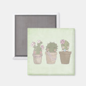 Cute Cactus Girls die juwelen dragen Magneet (Voorkant / Achterkant)