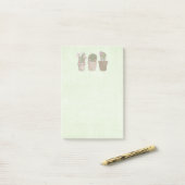 Cute Cactus Girls die juwelen dragen Post-it® Notes (Op bureau)