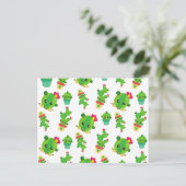 Cute Cactus, Green Cactus, Cactus Pattern Briefkaart (Staand voorkant)
