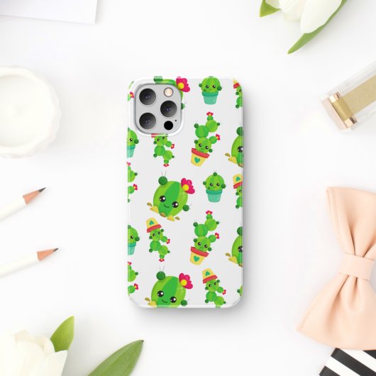 Cute Cactus, Green Cactus, Cactus Pattern Case-Mate iPhone Case