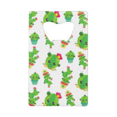 Cute Cactus, Green Cactus, Cactus Pattern Creditkaart Flessenopener (Voorkant)