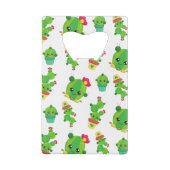 Cute Cactus, Green Cactus, Cactus Pattern Creditkaart Flessenopener (Achterkant)