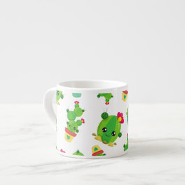 Cute Cactus, Green Cactus, Cactus Pattern Espresso Kop