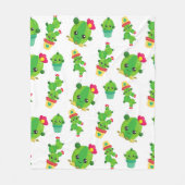 Cute Cactus, Green Cactus, Cactus Pattern Fleece Deken (Voorkant)