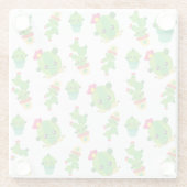 Cute Cactus, Green Cactus, Cactus Pattern Glazen Onderzetter (Achterkant)