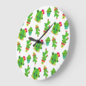 Cute Cactus, Green Cactus, Cactus Pattern Grote Klok (Hoek)